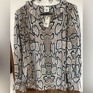 CAbi Serpentine Blouse Python # 3759. NWT